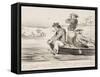 Un Rencontre En Pleine Eau-Honore Daumier-Framed Stretched Canvas