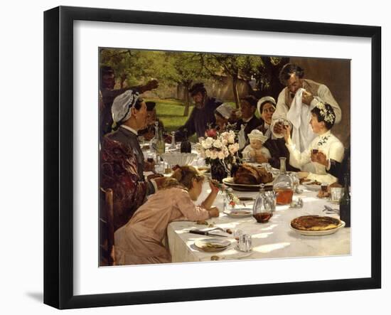 Un repas de noces à Yport (Seine-Maritime)-Albert Fourié-Framed Giclee Print