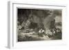 Un Repas Funeraire a L'Epoque Du Grand Ours Et Du Mammouth-Emile Antoine Bayard-Framed Giclee Print