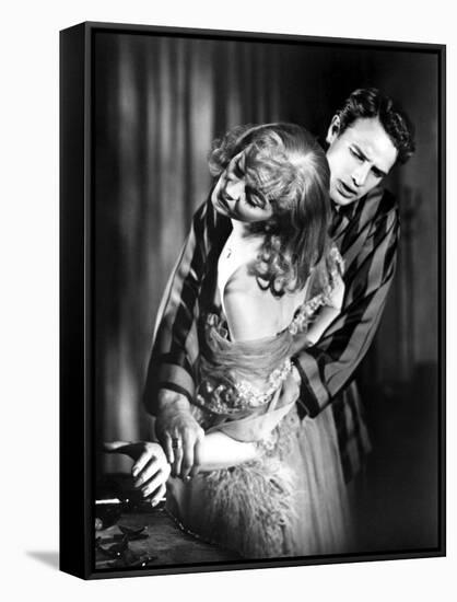 Un Tramway nomme desir A Streetcar Named Desire by Elia Kazan with Marlon Brando, Vivien Leigh, 195-null-Framed Stretched Canvas
