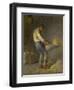 Un Vanneur (Separate the Wheat from the Chaff), 1866-1868-Jean-François Millet-Framed Giclee Print