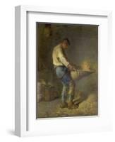 Un Vanneur (Separate the Wheat from the Chaff), 1866-1868-Jean-François Millet-Framed Giclee Print