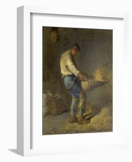 Un Vanneur (Separate the Wheat from the Chaff), 1866-1868-Jean-François Millet-Framed Giclee Print