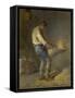 Un Vanneur (Separate the Wheat from the Chaff), 1866-1868-Jean-François Millet-Framed Stretched Canvas