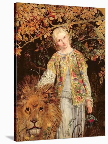 Una and the Lion, Exh. 1860-William Bell Scott-Stretched Canvas