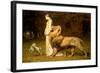 Una and the Lion, from Spenser's Faerie Queene, 1880-Briton Rivi?re-Framed Giclee Print