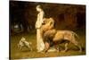 Una and the Lion, from Spenser's Faerie Queene, 1880-Briton Rivi?re-Stretched Canvas