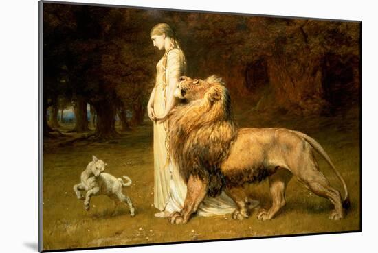 Una and the Lion, from Spenser's Faerie Queene, 1880-Briton Rivi?re-Mounted Premium Giclee Print