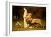 Una and the Lion, from Spenser's Faerie Queene, 1880-Briton Rivi?re-Framed Giclee Print