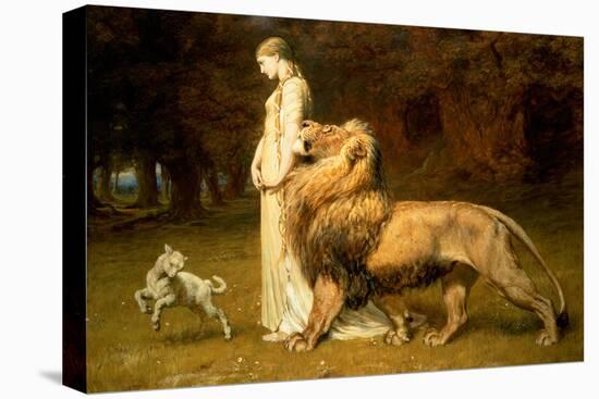 Una and the Lion, from Spenser's Faerie Queene, 1880-Briton Rivi?re-Stretched Canvas