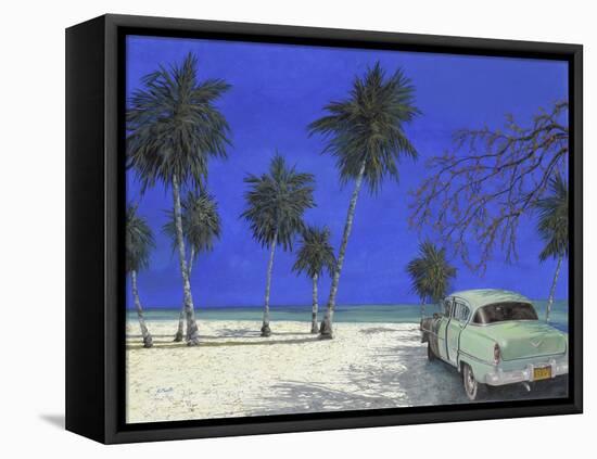 Una Macchina a Cuba-Guido Borelli-Framed Stretched Canvas