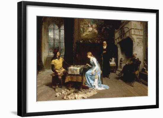 Una Partita a Scacchi, c.1881-Girolamo Induno-Framed Giclee Print