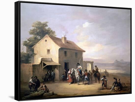 Una Venta, 1843-Jose Elbo-Framed Stretched Canvas