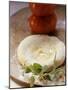 Unbaked Pizza, Fresh Herbs and Tomatoes-null-Mounted Photographic Print
