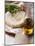 Unbaked Pizza, Herbs, Garlic and Olive Oil-null-Mounted Photographic Print