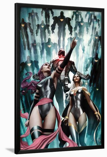 Uncanny X-Force No.19.1 Cover: Sabretooth, Jean Grey, and Wolverine-Mike Deodato-Lamina Framed Poster