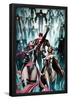 Uncanny X-Force No.19.1 Cover: Sabretooth, Jean Grey, and Wolverine-Mike Deodato-Framed Poster