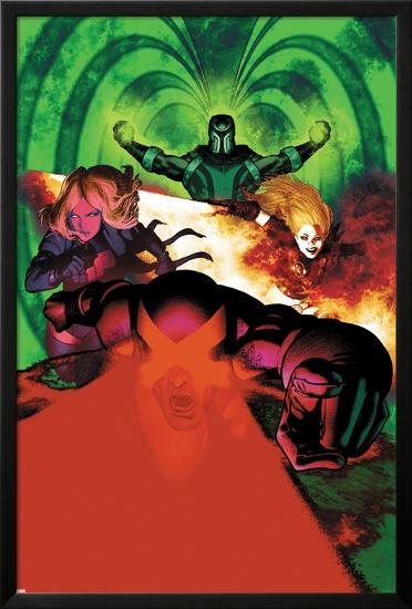 Uncanny X-Men #5 Cover: Cyclops, Magik, Frost, Emma, Magneto-Frazer Irving-Lamina Framed Poster