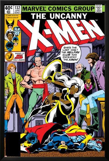 Uncanny X-Men No.132 Cover: Shaw, Sebastian, Wyngarde, Jason, Storm and Hellfire Club-John Byrne-Lamina Framed Poster