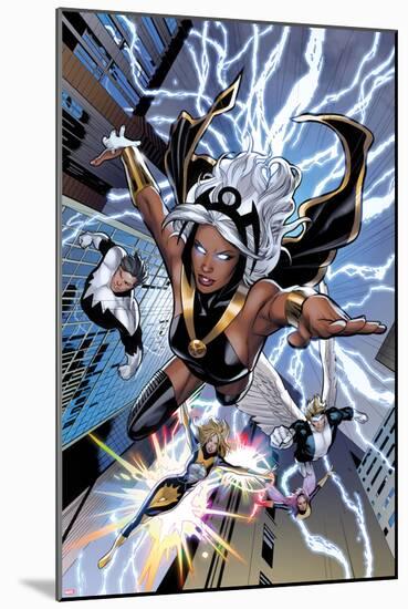 Uncanny X-Men No.531: Storm, Northstar, Angel, Dazzler, and Pixie Flying-Greg Land-Mounted Poster