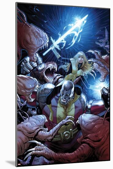 Uncanny X-Men No.8 Cover: Colossus and Magik Fighting-Greg Land-Mounted Poster