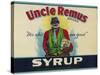 Uncle Remus Syrup Label - Cairo, GA-Lantern Press-Stretched Canvas