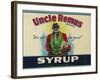 Uncle Remus Syrup Label - Cairo, GA-Lantern Press-Framed Art Print