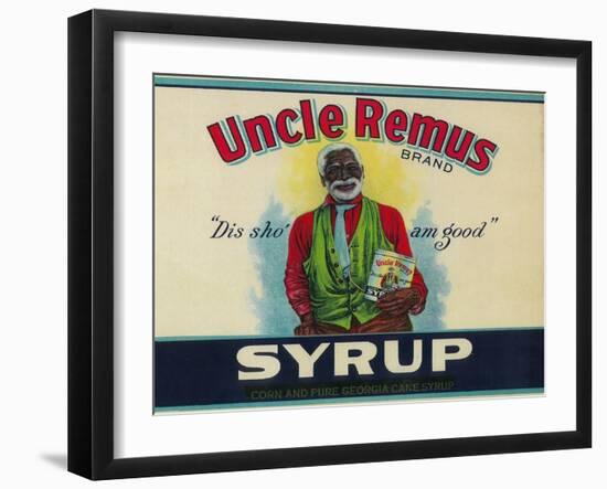 Uncle Remus Syrup Label - Cairo, GA-Lantern Press-Framed Art Print