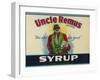 Uncle Remus Syrup Label - Cairo, GA-Lantern Press-Framed Art Print