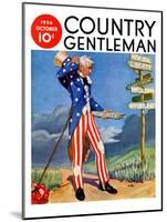 "Uncle Sam at the Crossroads," Country Gentleman Cover, October 1, 1936-Frank Lea-Mounted Giclee Print