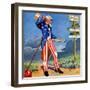 "Uncle Sam at the Crossroads,"October 1, 1936-Frank Lea-Framed Giclee Print