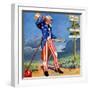 "Uncle Sam at the Crossroads,"October 1, 1936-Frank Lea-Framed Giclee Print