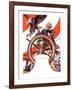 "Uncle Sam at the Helm,"July 4, 1936-Joseph Christian Leyendecker-Framed Giclee Print