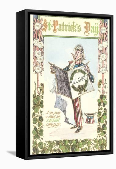 Uncle Sam Celebrating St. Patrick's Day-null-Framed Stretched Canvas