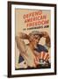 Uncle Sam Defend American Freedom It's Everybody's Job WWII War Propaganda-null-Framed Art Print