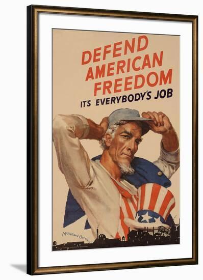 'Uncle Sam Defend American Freedom It's Everybody's Job WWII War ...