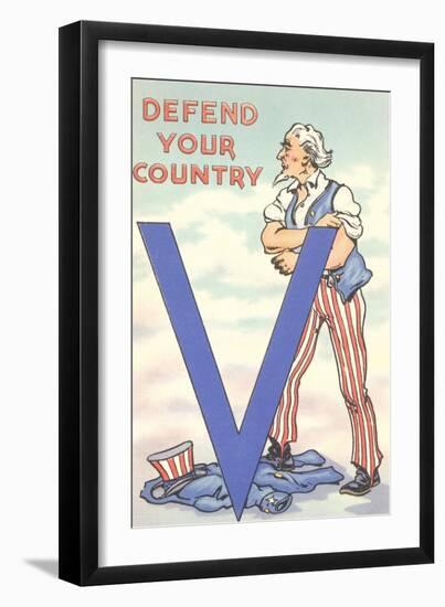 Uncle Sam, Defend Your Country-null-Framed Art Print