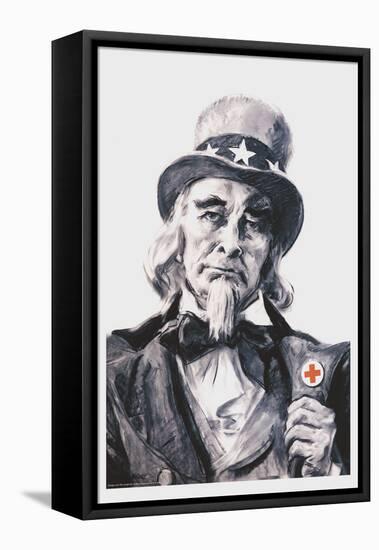 Uncle Sam for the Red Cross-James Montgomery Flagg-Framed Stretched Canvas