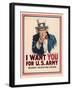 Uncle Sam, I Want You for the U.S. Army, 1917-James Montgomery Flagg-Framed Art Print