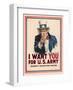 Uncle Sam, I Want You for the U.S. Army, 1917-James Montgomery Flagg-Framed Art Print