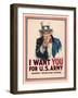 Uncle Sam, I Want You for the U.S. Army, 1917-James Montgomery Flagg-Framed Art Print