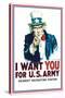 Uncle Sam: I Want You For U.S. Army - Modern-null-Stretched Canvas