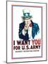 Uncle Sam: I Want You For U.S. Army - Modern-null-Mounted Art Print