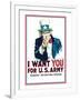 Uncle Sam: I Want You For U.S. Army - Modern-null-Framed Art Print