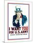 Uncle Sam: I Want You For U.S. Army - Modern-null-Mounted Art Print