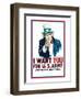 Uncle Sam: I Want You For U.S. Army - Modern-null-Framed Art Print