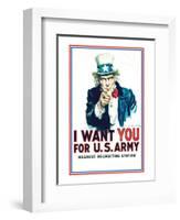 Uncle Sam: I Want You For U.S. Army - Modern-null-Framed Art Print