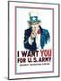 Uncle Sam: I Want You For U.S. Army - Modern-null-Mounted Art Print