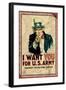 Uncle Sam: I Want You For U.S. Army - Vintage-null-Framed Art Print