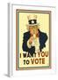 Uncle Sam - I Want You to Vote - Political-Lantern Press-Framed Art Print